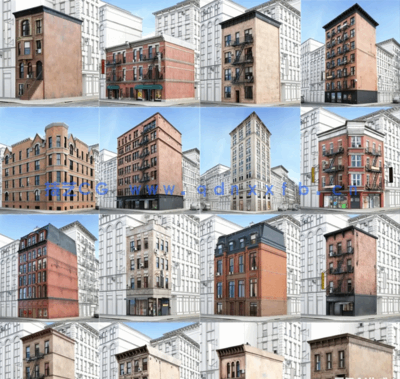 57个高质量建筑模型Evermotion Archmodels vol.215(图3)