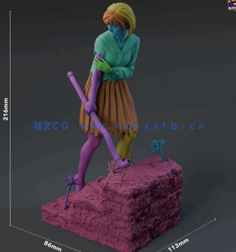 [3D打印人物] 深水雏子Hinako《寂静岭f》游戏角色雕刻手办3D打印模型(图4)