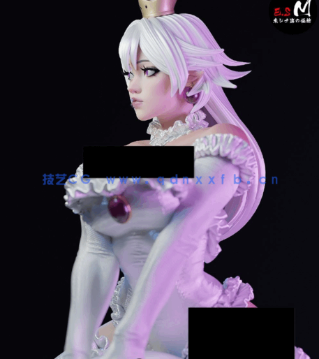 [3D打印人物] 害羞幽灵公主Booette《超级马力欧》游戏角色雕刻手办3D打印(图4)