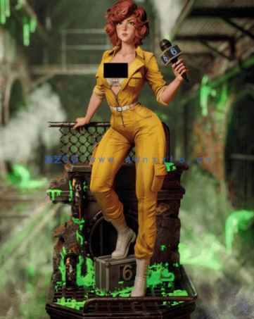 [3D打印人物] 艾普尔·奥尼尔April O Neil《忍者神龟》动漫角色雕刻手办3D打(图4)