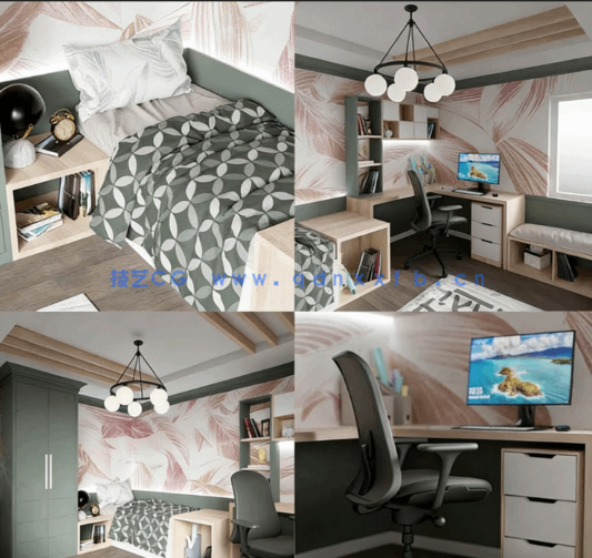 [室内设计] Blender高质量室内家具设计场景3D模型 第十季(图2)