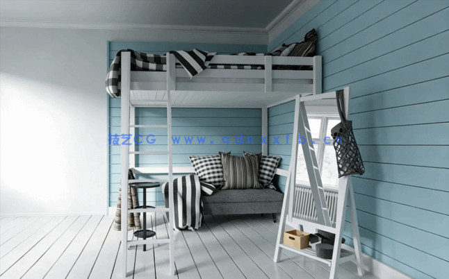 高精度床具3D模型Evermotion Archmodels Vol.164 免费下载(图5)