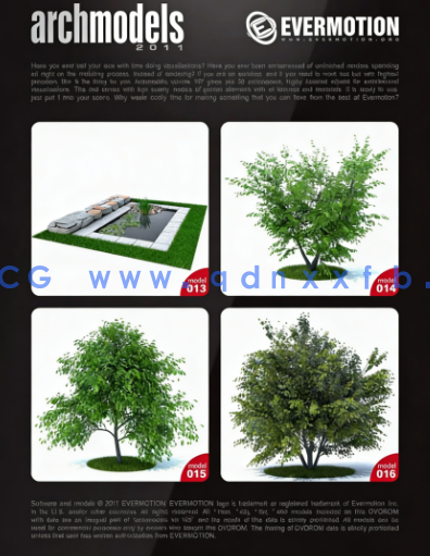 花园喷泉植物椅子3D模型 Evermotion Archmodels vol.105(图4)
