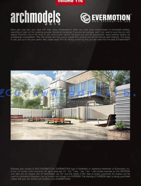 公园栅栏围栏长椅3D模型 Evermotion – Archmodels Vol. 116(图2)