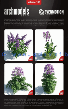 花园植物花朵3D模型 Evermotion Archmodels Vol.183(图5)