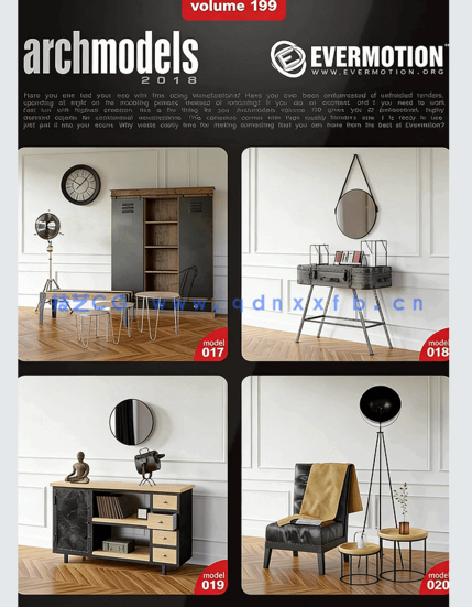 现代/北欧/工业家具3D模型Archmodels vol.199(图6)