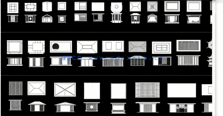 新庭院凉亭CAD图库合集(图1)