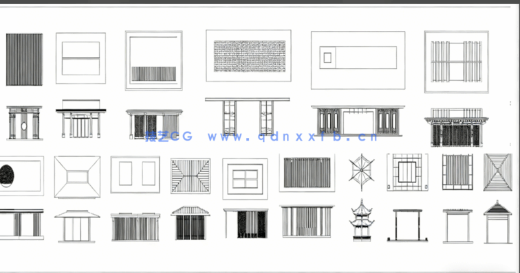 新庭院凉亭CAD图库合集(图2)