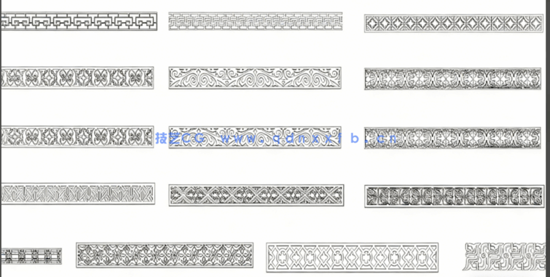 中式雕花CAD图库合合集(图3)