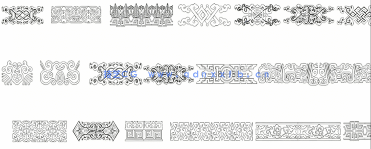 中式雕花CAD图库合合集(图1)