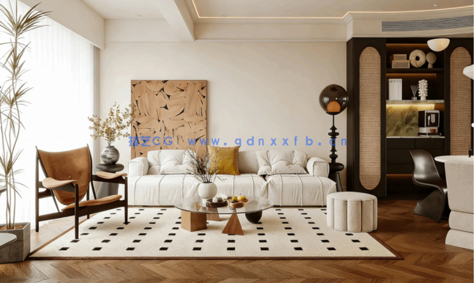 中古风家装室内装修设计效果图(图5)