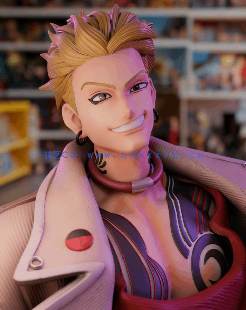 [3D打印人物] 恩吉Enjin《废渊战鬼 咔嗒咔嗒》动漫角色雕刻手办3D打印模型(图1)