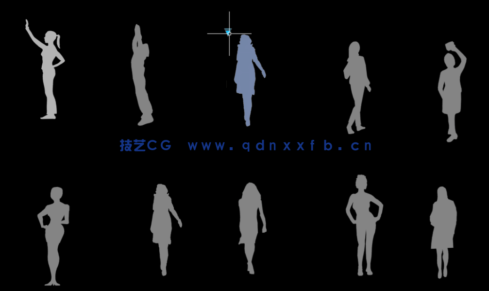 CAD人物动态块模型CAD素材(图1)