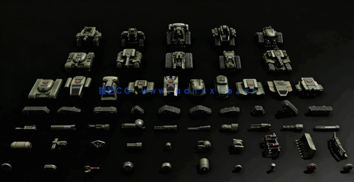 Kitbash3D – Veh: Tanks坦克战车(图2)