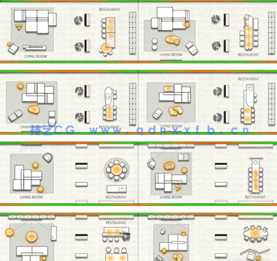 2023年豪宅客餐厅布置CAD图库(图2) 2023年豪宅客餐厅布置CAD图库(图2)