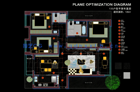 2023 网红家具【颜色填充】CAD彩平专用图库3.0(图3)