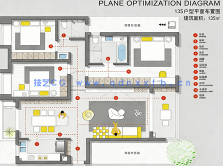 2023 网红家具【颜色填充】CAD彩平专用图库3.0(图4)