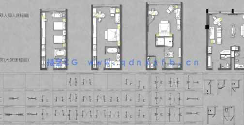 酒店设计专用平面CAD图库(图3)