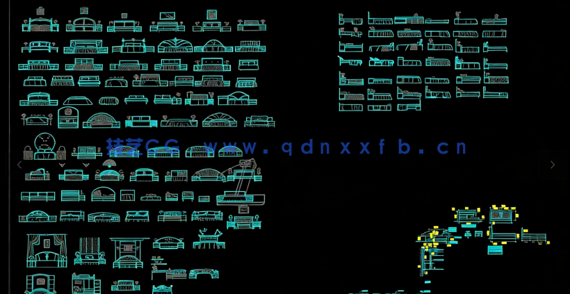 CAD家具软装平面立面综合图库免币下载(图3)