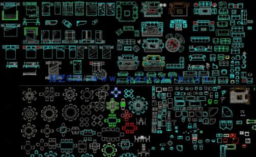CAD家具软装平面立面综合图库免币下载(图6)