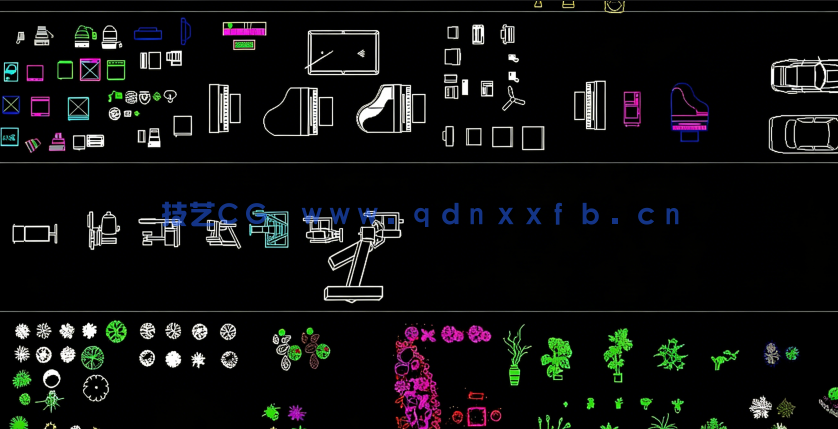 平面+立面家具图块综合图库免费下载(图1)