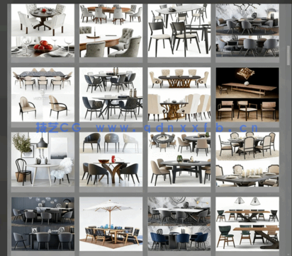 3dsky&桌椅类[桌椅组合/单人椅子/凳子/桌几/办公桌椅]PM管理器模型(图5)