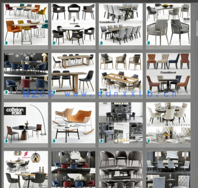 3dsky&桌椅类[桌椅组合/单人椅子/凳子/桌几/办公桌椅]PM管理器模型(图3)