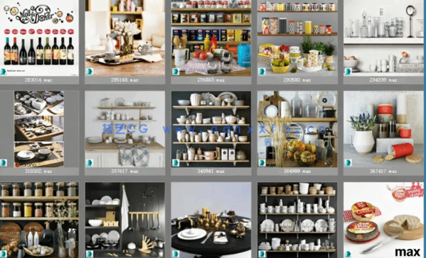 3dsky&厨房类[餐具摆设/橱柜/家电/食物]PM管理器3D模型(图4)