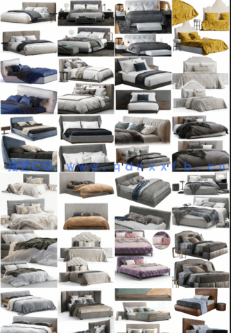 160套3dsky床具模型支持导入pm/Connecter管理器(图3)