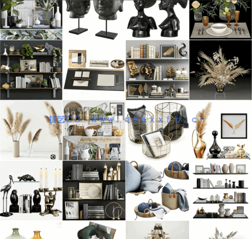 100套装饰摆件3dmax模型支持导入Connecter/PM管理器(图6)