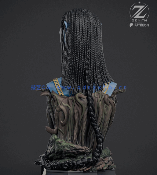 [3D打印人物] 纳威人涅提莉Neytiri半身像《阿凡达》影视角色雕刻手办3D打印(图4)