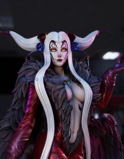 [3D打印人物] 时间魔女Ultimecia《最终幻想8》游戏角色雕刻手办3D打印模型(图1)