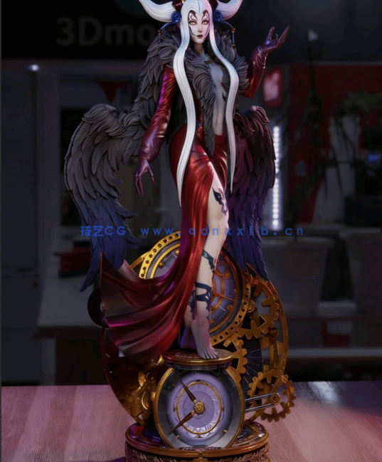 [3D打印人物] 时间魔女Ultimecia《最终幻想8》游戏角色雕刻手办3D打印模型(图2)