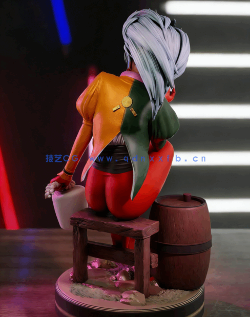 [3D打印人物] 魉呼坐姿《天地无用》动漫角色雕刻手办3D打印模型(图3)