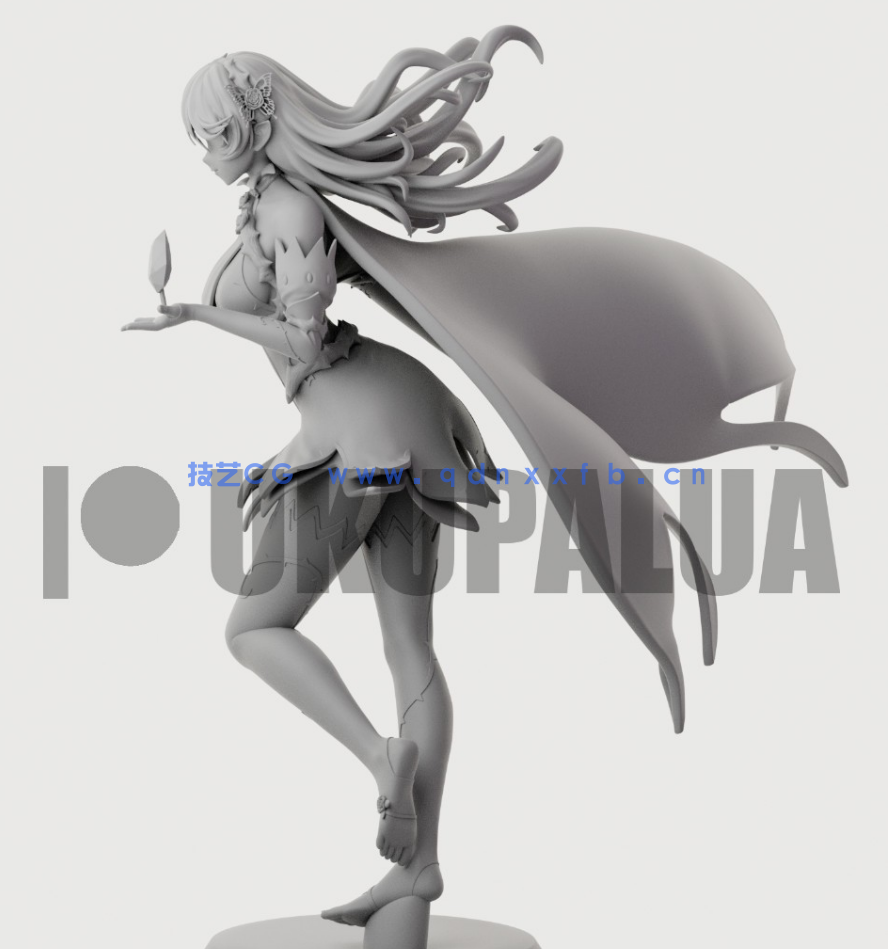 [3D打印人物] 卡姆依神威殿下《火焰之纹章：IF》游戏角色雕刻手办3D打印(图3)