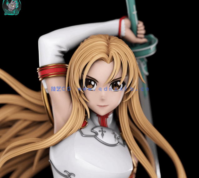 [3D打印人物] 亚丝娜Asuna《刀剑神域》动漫角色雕刻手办3D打印模型(图5)
