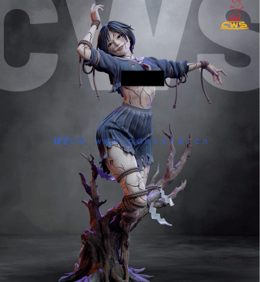 [3D打印人物] 妖怪Ayakakashi 《寂静岭 f》游戏角色雕刻手办3D打印模型(图4)