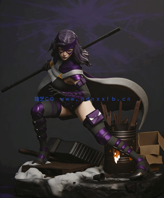 [3D打印人物] 女猎手DC动漫角色雕刻手办3D打印模型(图1)