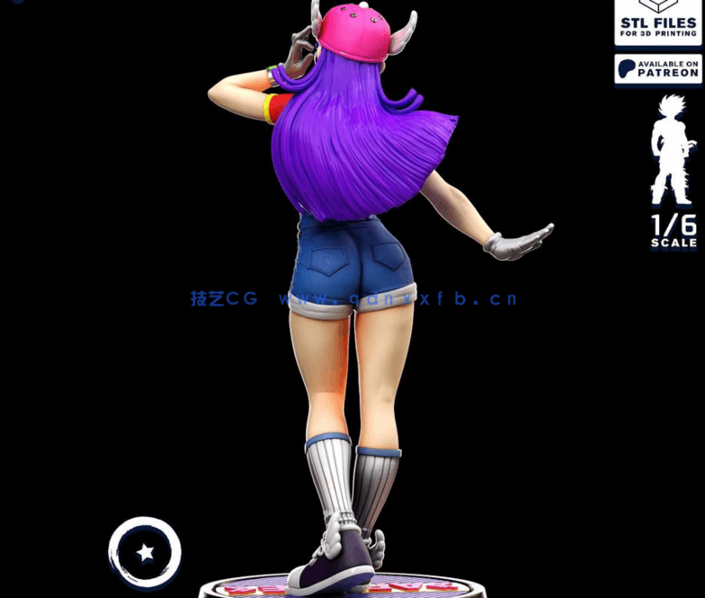 [3D打印人物] 阿拉蕾Arale长大版《阿拉蕾》动漫角色雕刻手办3D打印模型(图4)