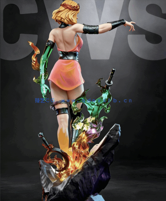 [3D打印人物] 墨利诺厄Melinoe《哈迪斯2》游戏角色雕刻手办3D打印模型(图3)