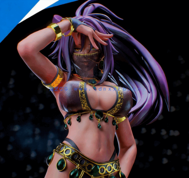 [3D打印人物] 四枫院夜一Yoruichi《死神》动漫角色雕刻手办3D打印模型(图2)