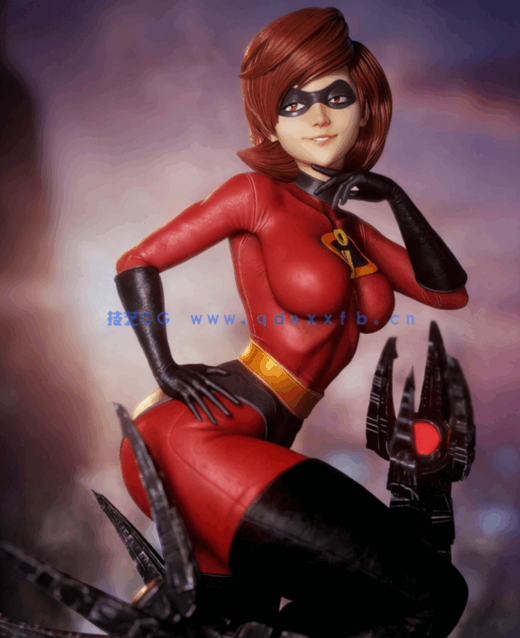 [3D打印人物] 弹力女超人Elastigirl《超人总动员》动漫角色雕刻手办3D打印模(图1)