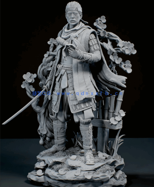 [3D打印人物] 境井仁《对马岛之魂》游戏角色雕刻手办3D打印模型(图4)