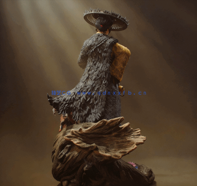 [3D打印人物] 笃Atsu持剑《羊蹄山之魂》游戏角色雕刻手办3D打印模型(图4)