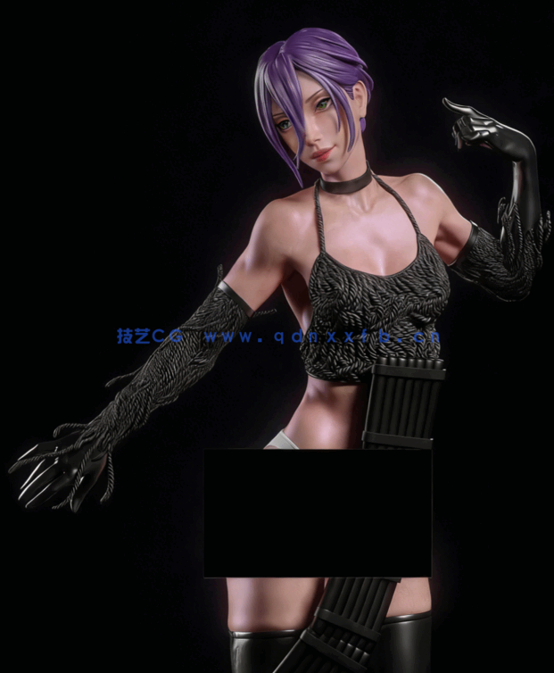 蕾塞Reze站姿《链锯人》动画角色雕刻手办3D打印模型(图2)
