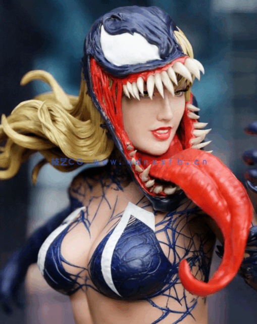 [3D打印人物] 女毒液Venomized MJ漫威人物角色雕刻手办3D打印模型(图2)