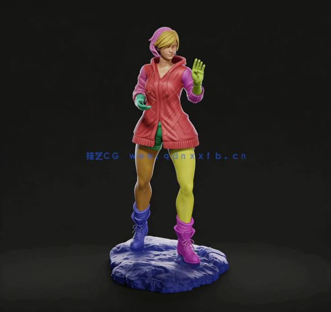 三岛丽奈Reina Mishima《铁拳8》游戏角色雕刻手办3D打印模(图5)