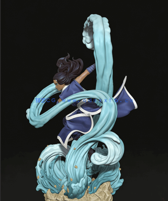 卡塔拉Katara《降世神通》动画角色雕刻手办3D打印模型(图2)