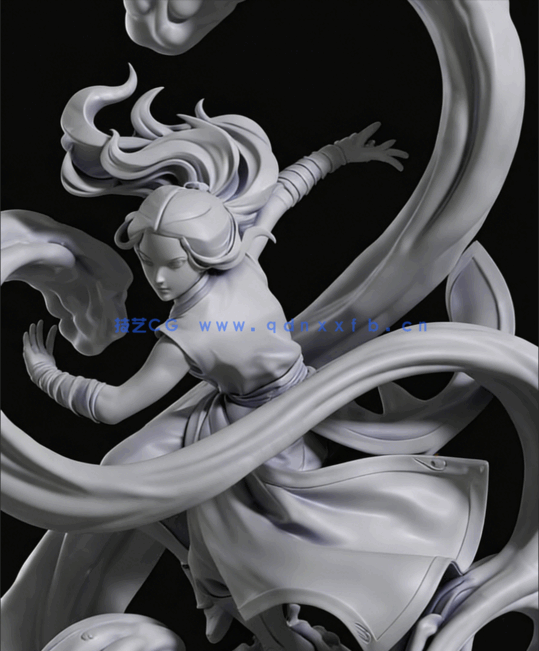 卡塔拉Katara《降世神通》动画角色雕刻手办3D打印模型(图4)