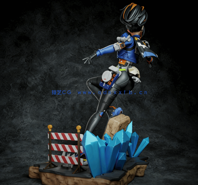 [3D打印人物] 朱鸢Zhu Yuan射击姿势《绝区零》游戏角色雕刻手办3D打印模(图4)